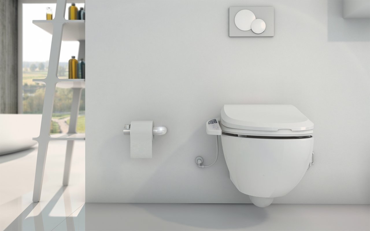 USPA Velis Wall Hung Toilet and 7235 Comfort Bidet Seat (2) (web)